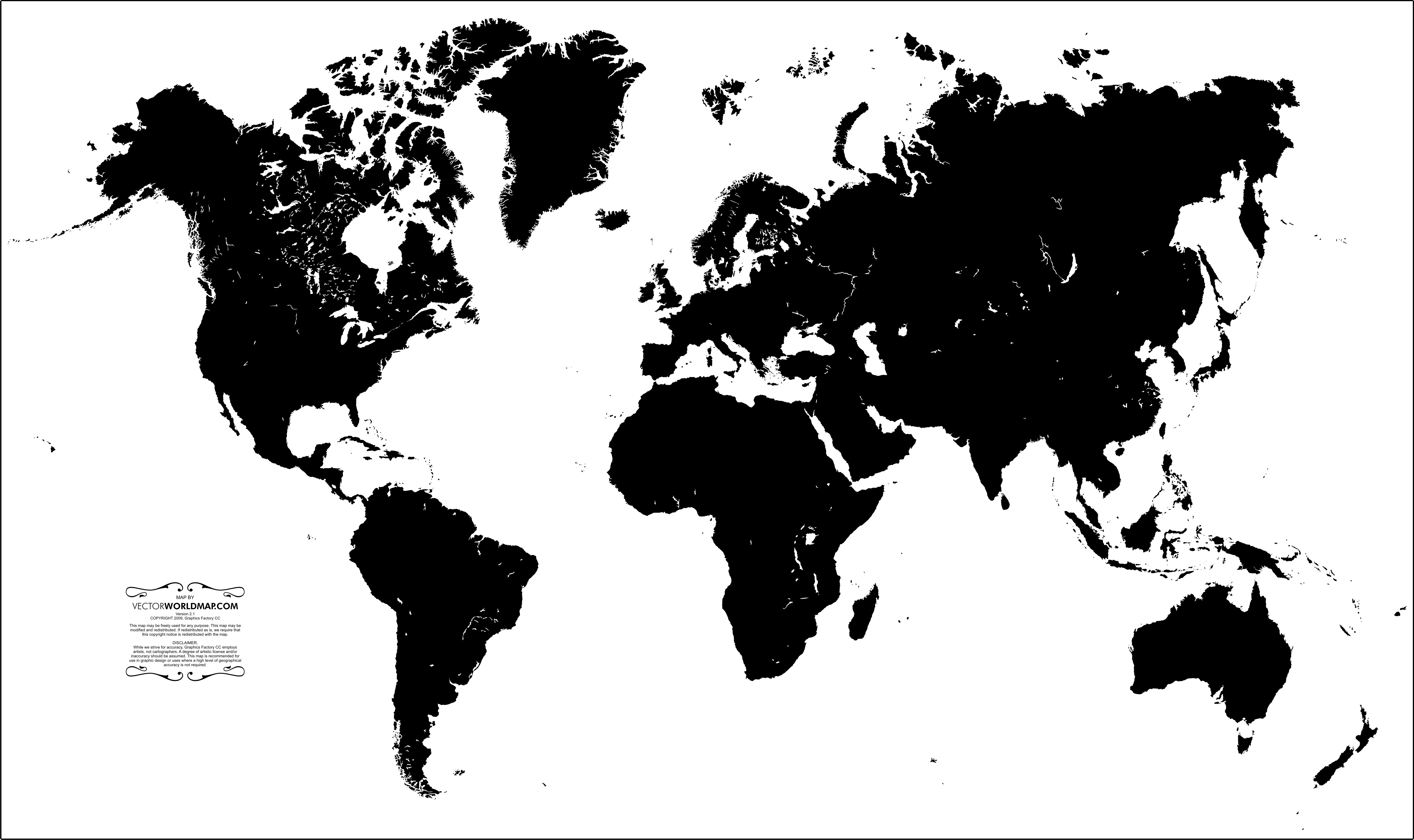 Free World Map Vector